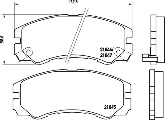 Brembo P 59 020 - Bromsbeläggssats, skivbroms xdelar.se