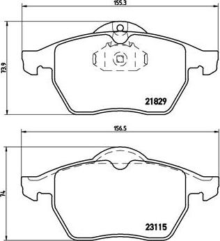 Brembo P 59 022 - Bromsbeläggssats, skivbroms xdelar.se