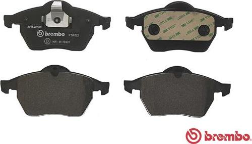 Brembo P 59 022 - Bromsbeläggssats, skivbroms xdelar.se