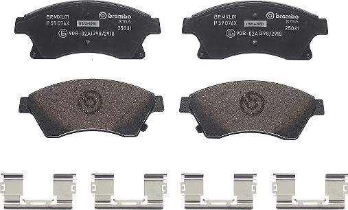 Brembo P 59 076X - Bromsbeläggssats, skivbroms xdelar.se