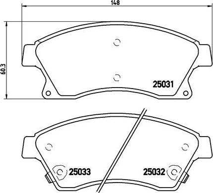 Brembo P 59 076X - Bromsbeläggssats, skivbroms xdelar.se