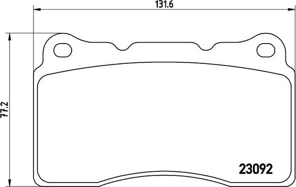 Brembo P 54 040 - Bromsbeläggssats, skivbroms xdelar.se