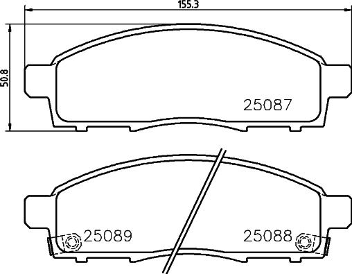 Brembo P 54 055 - Bromsbeläggssats, skivbroms xdelar.se