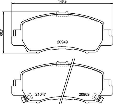 Brembo P 54 061 - Bromsbeläggssats, skivbroms xdelar.se