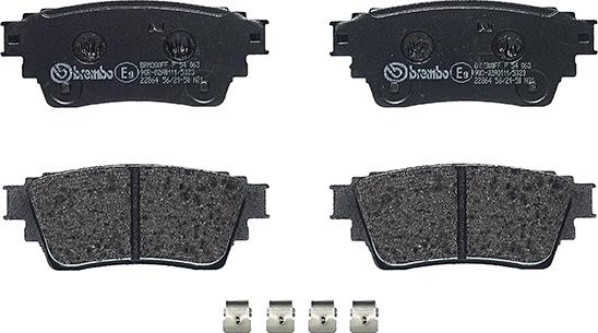 Brembo P 54 063 - Bromsbeläggssats, skivbroms xdelar.se