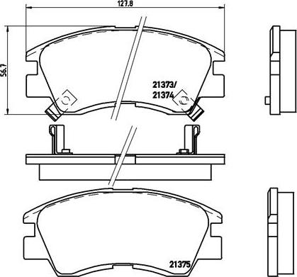 Brembo P 54 008 - Bromsbeläggssats, skivbroms xdelar.se