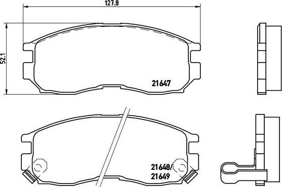 Brembo P 54 014 - Bromsbeläggssats, skivbroms xdelar.se