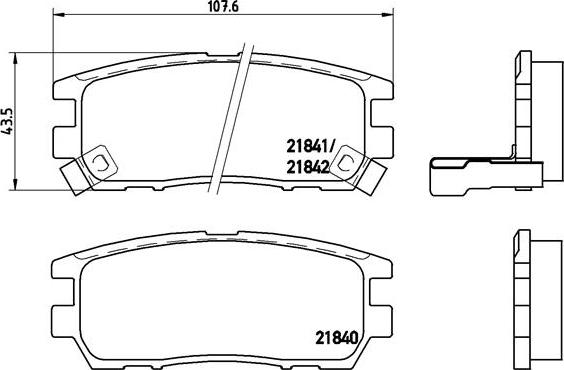 Brembo P 54 018 - Bromsbeläggssats, skivbroms xdelar.se