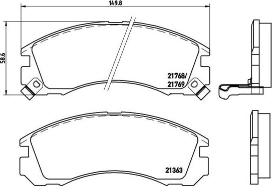 Brembo P 54 017 - Bromsbeläggssats, skivbroms xdelar.se