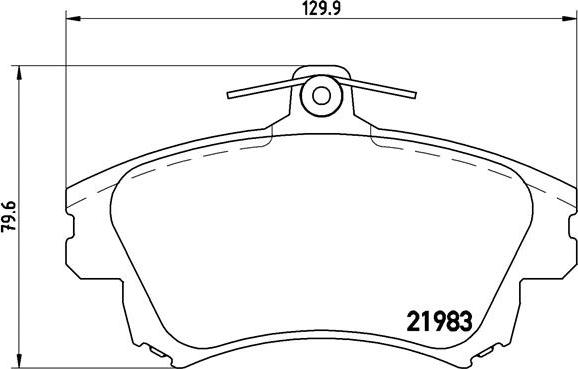 Brembo P 54 036 - Bromsbeläggssats, skivbroms xdelar.se