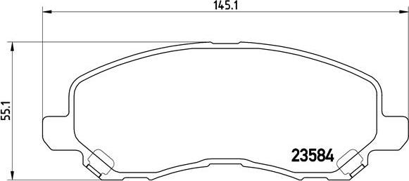 Brembo P 54 030X - Bromsbeläggssats, skivbroms xdelar.se