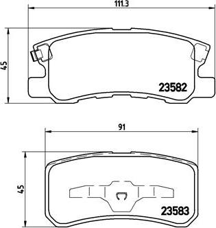 Brembo P 54 031X - Bromsbeläggssats, skivbroms xdelar.se