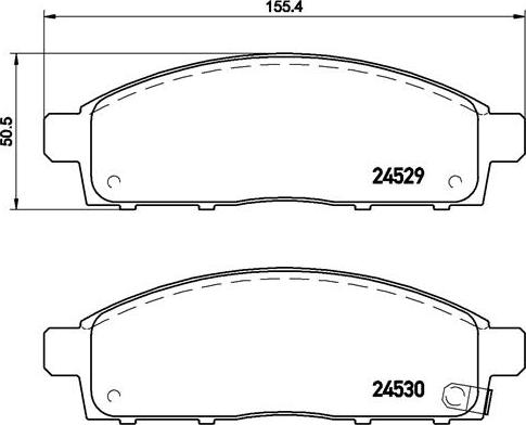 Brembo P 54 038 - Bromsbeläggssats, skivbroms xdelar.se