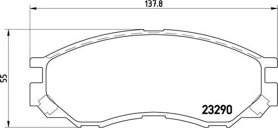 Brembo P 54 020 - Bromsbeläggssats, skivbroms xdelar.se