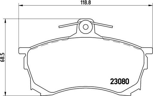 Brembo P 54 021 - Bromsbeläggssats, skivbroms xdelar.se