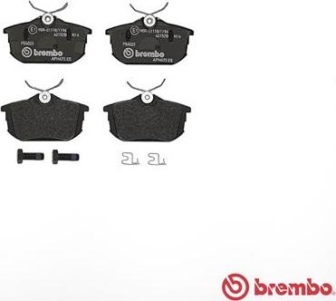 Brembo P 54 023 - Bromsbeläggssats, skivbroms xdelar.se