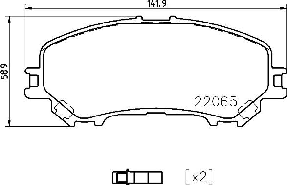 Brembo P 56 099 - Bromsbeläggssats, skivbroms xdelar.se