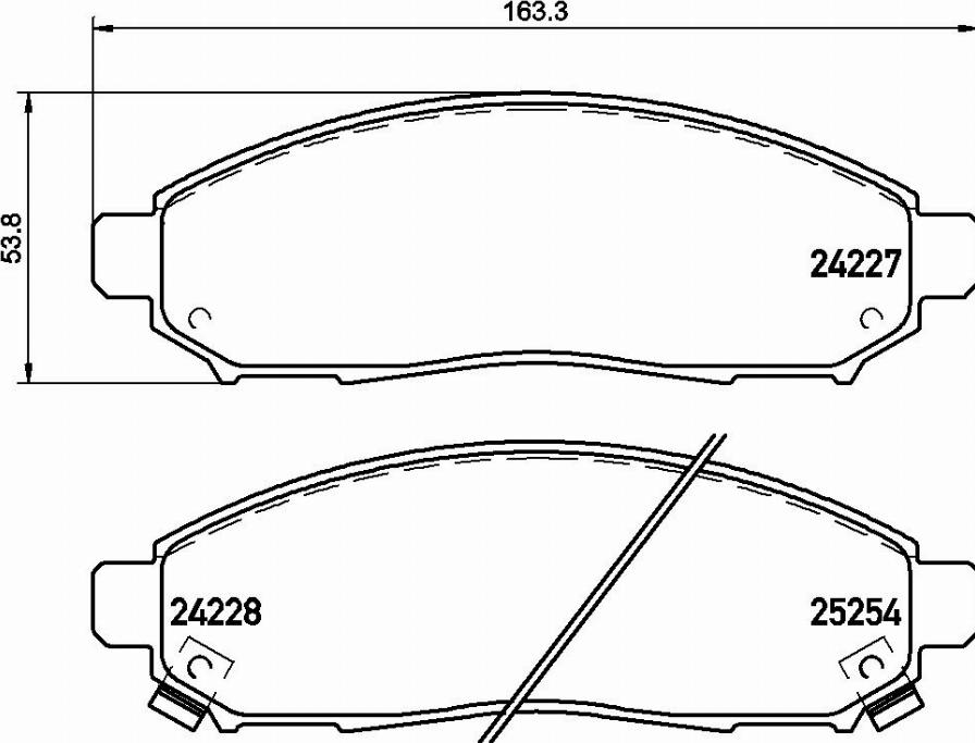 Brembo P 56 096E - Bromsbeläggssats, skivbroms xdelar.se