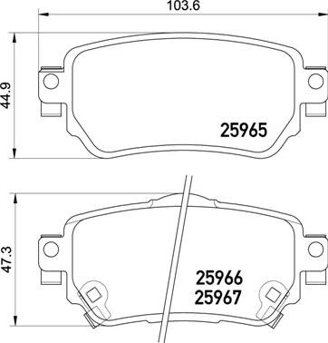 Brembo P 56 098 - Bromsbeläggssats, skivbroms xdelar.se