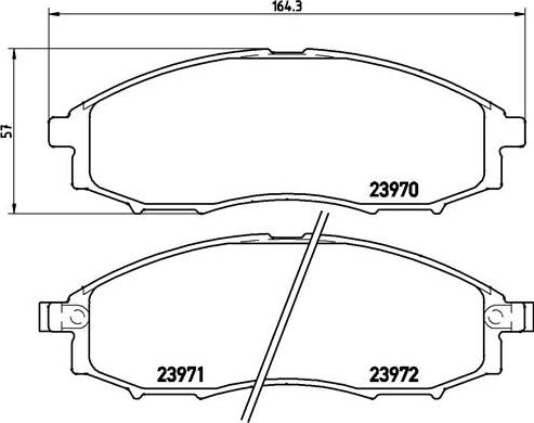 Brembo P 56 049 - Bromsbeläggssats, skivbroms xdelar.se