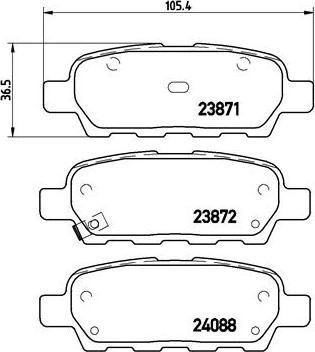 Brembo P 56 046 - Bromsbeläggssats, skivbroms xdelar.se