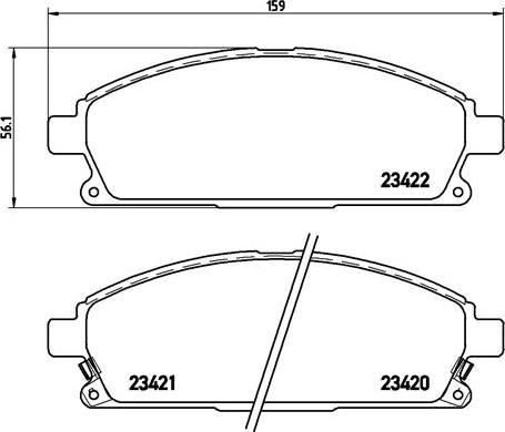 Brembo P 56 040 - Bromsbeläggssats, skivbroms xdelar.se