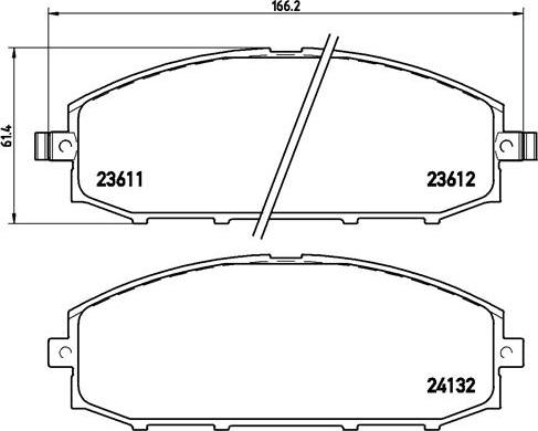 Brembo P 56 041 - Bromsbeläggssats, skivbroms xdelar.se