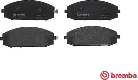 Brembo P 56 041 - Bromsbeläggssats, skivbroms xdelar.se