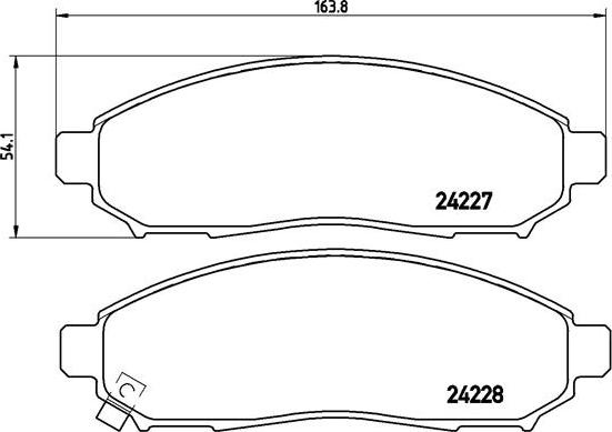 Brembo P 56 059 - Bromsbeläggssats, skivbroms xdelar.se