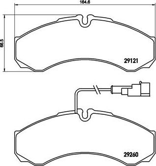 Brembo P 56 069 - Bromsbeläggssats, skivbroms xdelar.se