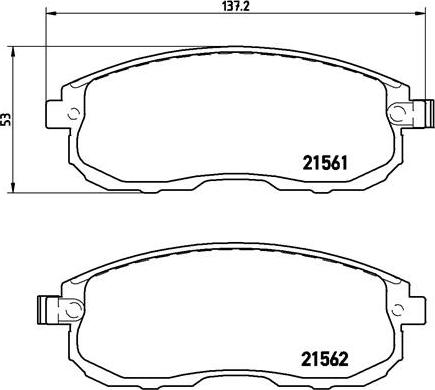 Brembo P 56 065 - Bromsbeläggssats, skivbroms xdelar.se