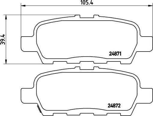 Brembo P 56 068 - Bromsbeläggssats, skivbroms xdelar.se