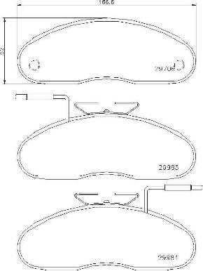 Brembo P 56 019 - Bromsbeläggssats, skivbroms xdelar.se