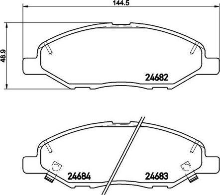 Brembo P 56 088 - Bromsbeläggssats, skivbroms xdelar.se