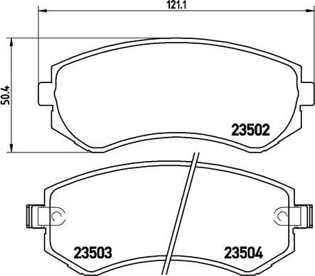 Brembo P 56 039 - Bromsbeläggssats, skivbroms xdelar.se