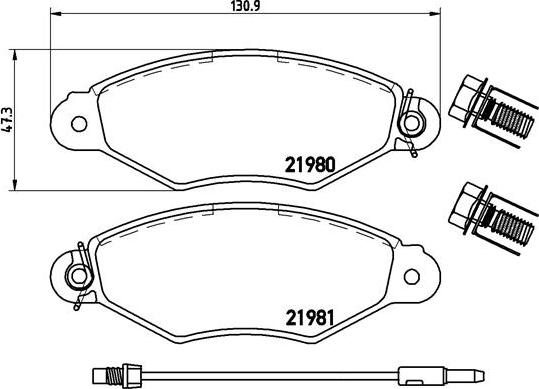 Brembo P 56 038 - Bromsbeläggssats, skivbroms xdelar.se