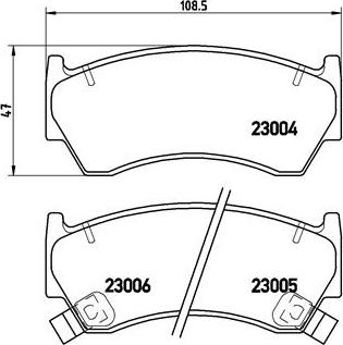 Brembo P 56 033 - Bromsbeläggssats, skivbroms xdelar.se