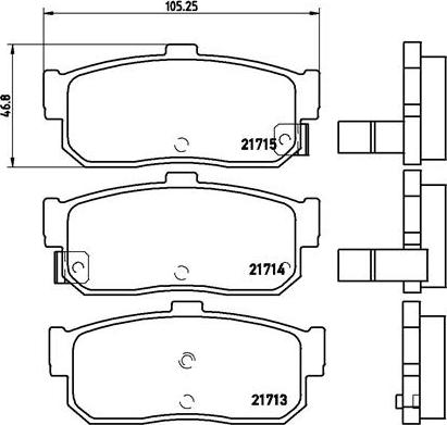 Brembo P 56 029 - Bromsbeläggssats, skivbroms xdelar.se