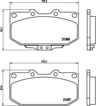 Brembo P 56 025 - Bromsbeläggssats, skivbroms xdelar.se