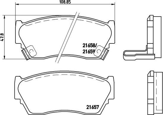 Brembo P 56 027 - Bromsbeläggssats, skivbroms xdelar.se