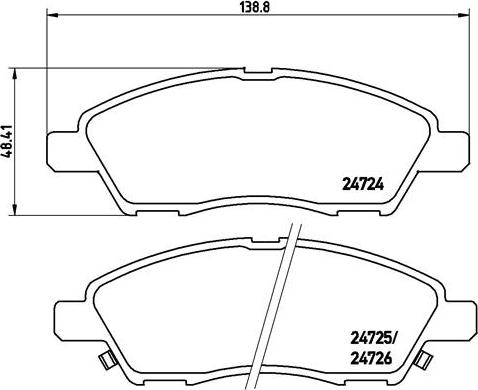 Brembo P 56 070 - Bromsbeläggssats, skivbroms xdelar.se