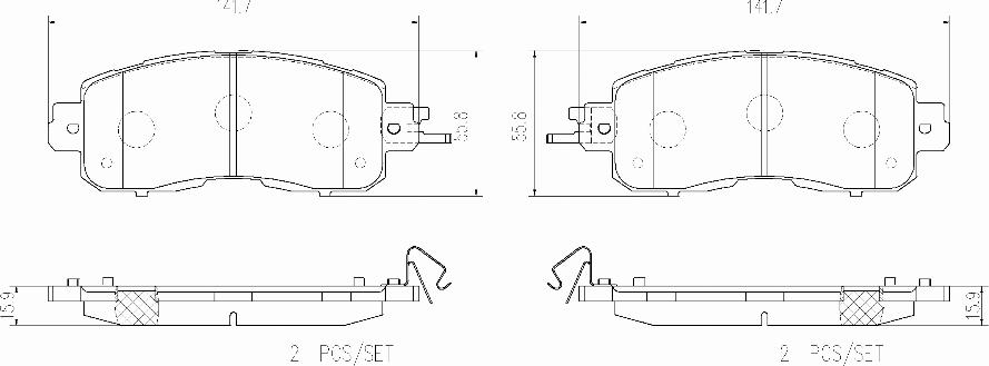 Brembo P 56 104E - Bromsbeläggssats, skivbroms xdelar.se