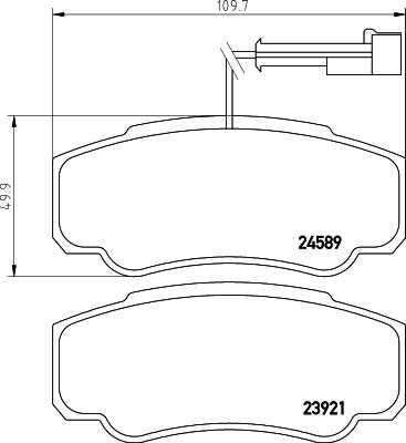 Brembo P 56 122 - Bromsbeläggssats, skivbroms xdelar.se