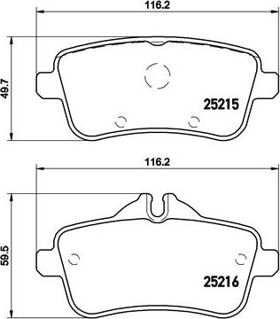 Brembo P 50 099 - Bromsbeläggssats, skivbroms xdelar.se