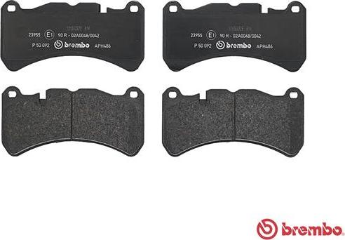 Brembo P 50 092 - Bromsbeläggssats, skivbroms xdelar.se