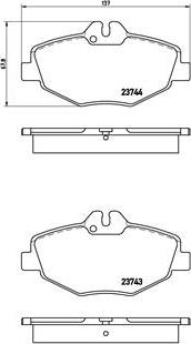 Brembo P 50 049 - Bromsbeläggssats, skivbroms xdelar.se