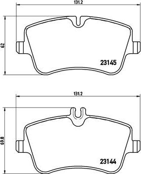 Brembo P 50 045 - Bromsbeläggssats, skivbroms xdelar.se