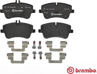 Brembo P 50 045 - Bromsbeläggssats, skivbroms xdelar.se