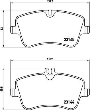 Brembo P 50 046 - Bromsbeläggssats, skivbroms xdelar.se