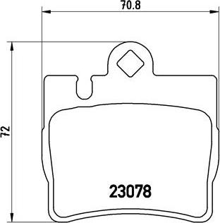 Brembo P 50 042 - Bromsbeläggssats, skivbroms xdelar.se